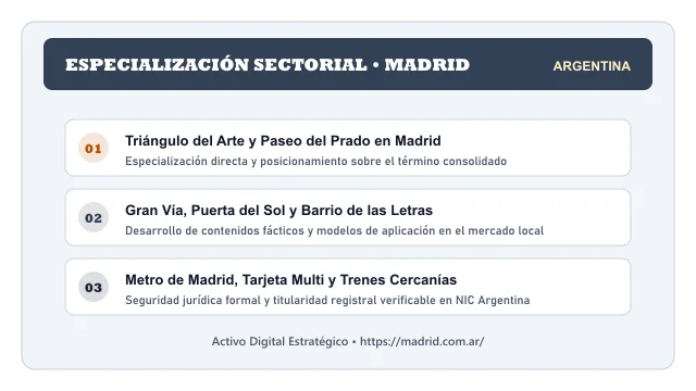 Pilares temáticos y especialización sectorial de Madrid en Argentina